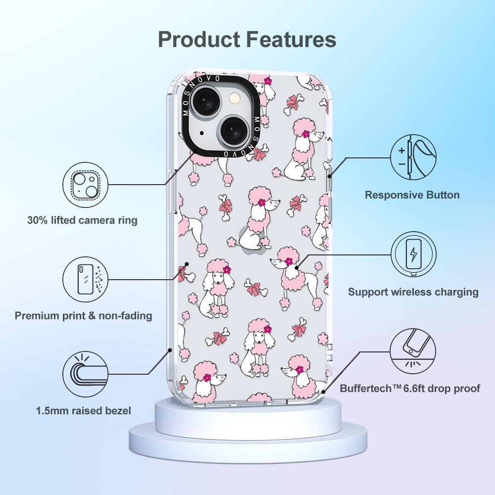 Cute Poodle Phone Case - iPhone 15 Plus Case - MOSNOVO