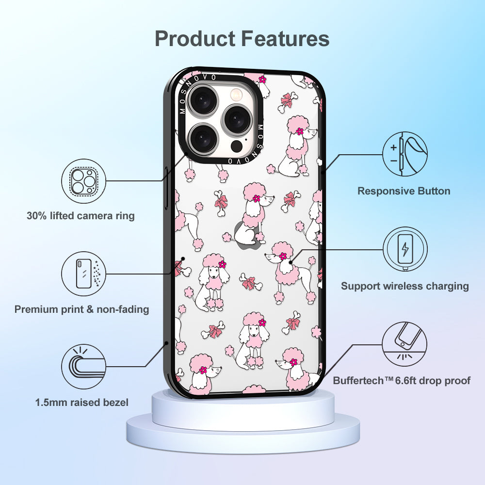 Cute Poodle Phone Case - iPhone 15 Pro Max Case - MOSNOVO