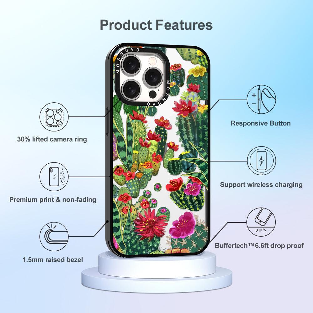 Cactus Garden Phone Case - iPhone 15 Pro Max Case - MOSNOVO