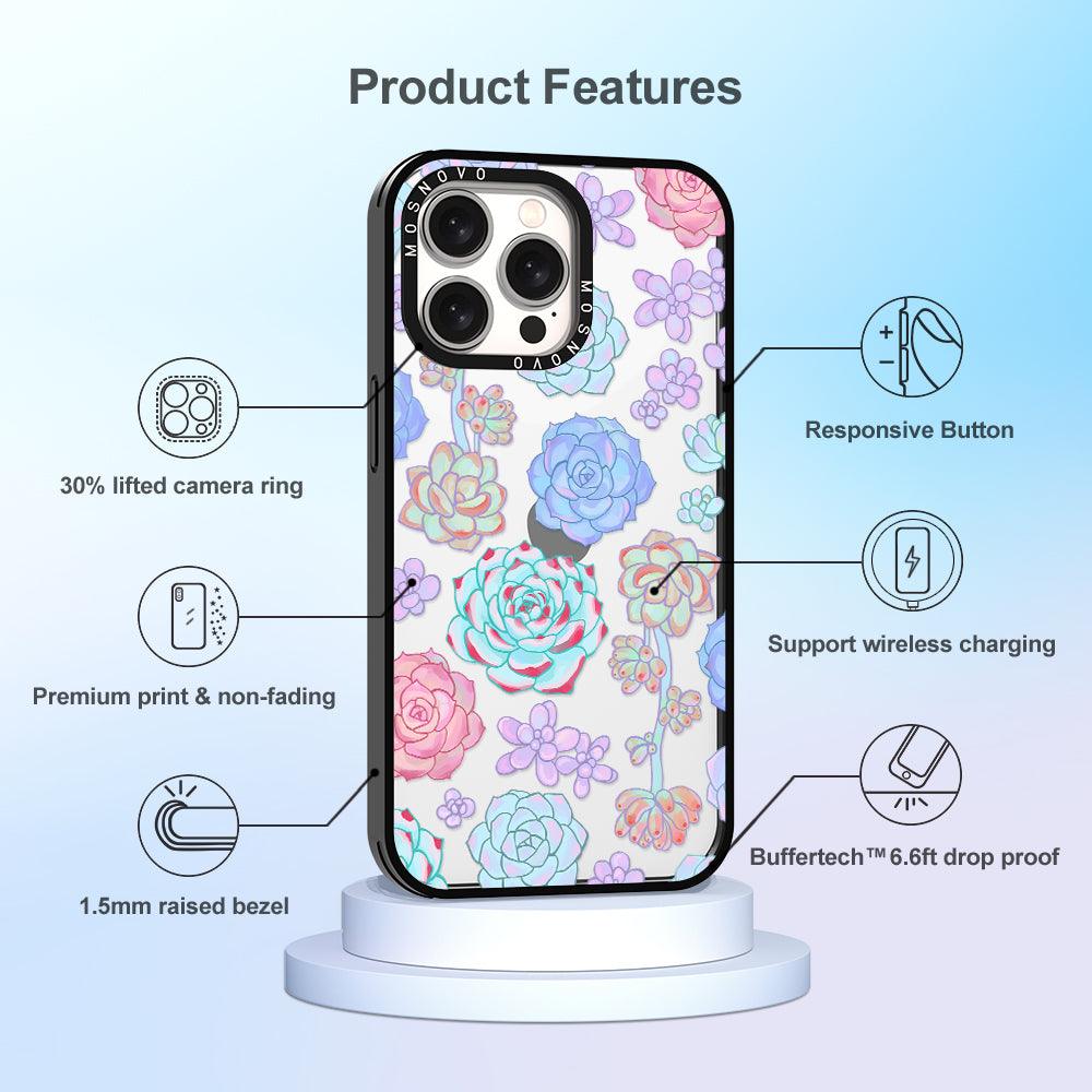 Succulents Phone Case - iPhone 15 Pro Max Case - MOSNOVO