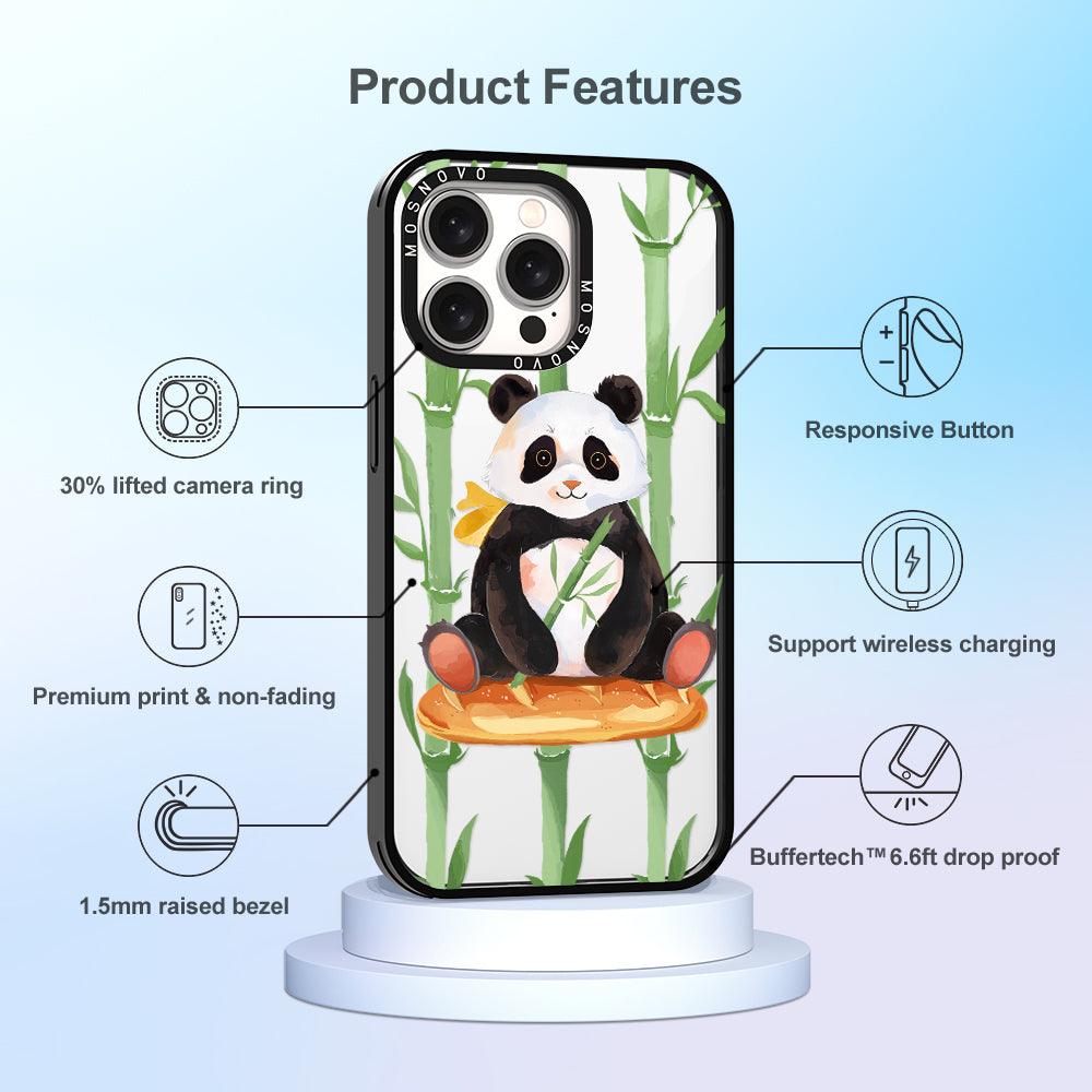 Bamboo Panda Phone Case - iPhone 15 Pro Max Case - MOSNOVO