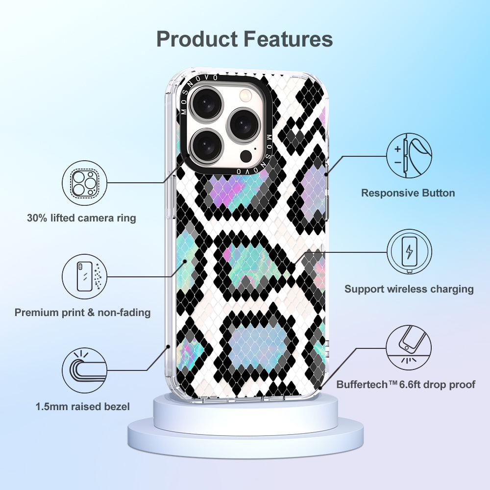 Aurora Snake Print Phone Case - iPhone 15 Pro Case - MOSNOVO