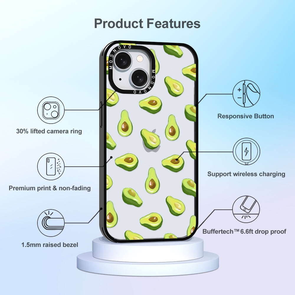 Fleshy Avocado Phone Case - iPhone 15 Plus Case - MOSNOVO