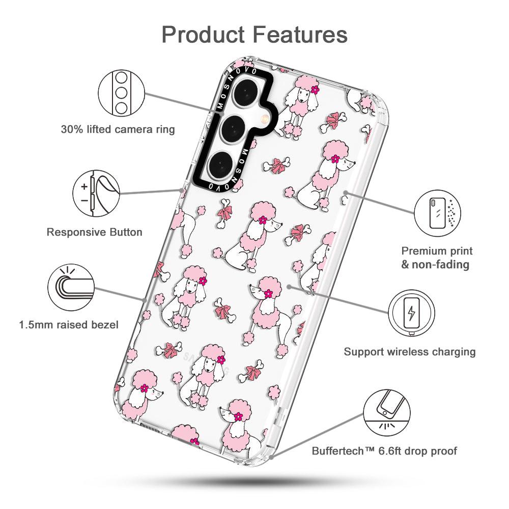 Pink Poodle Phone Case - Samsung Galaxy S23 FE Case