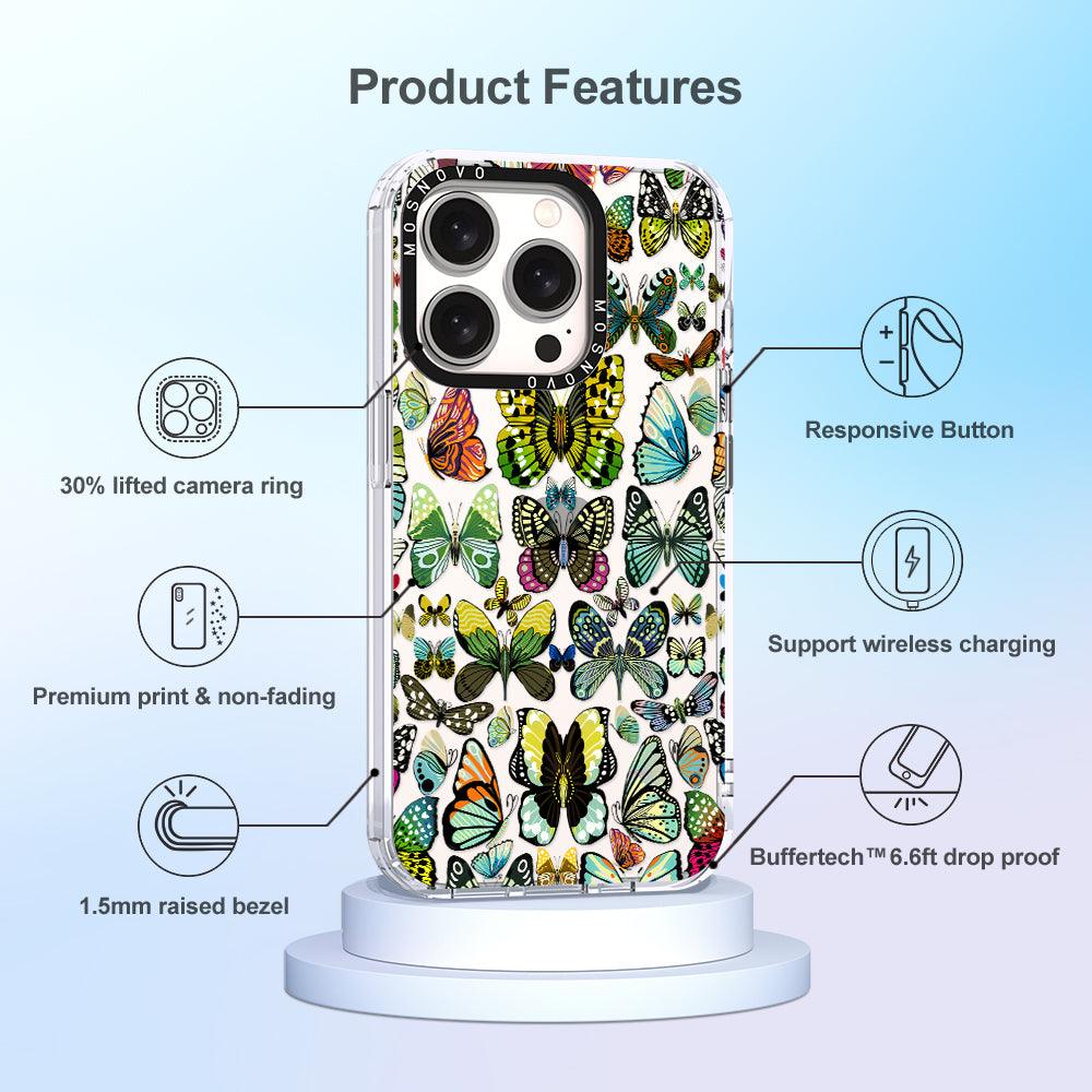 Butterflies Phone Case - iPhone 15 Pro Case - MOSNOVO