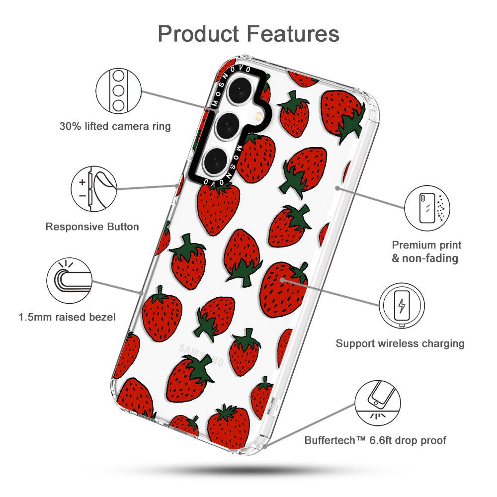 Red Strawberry Phone Case - Samsung Galaxy S23 FE Case