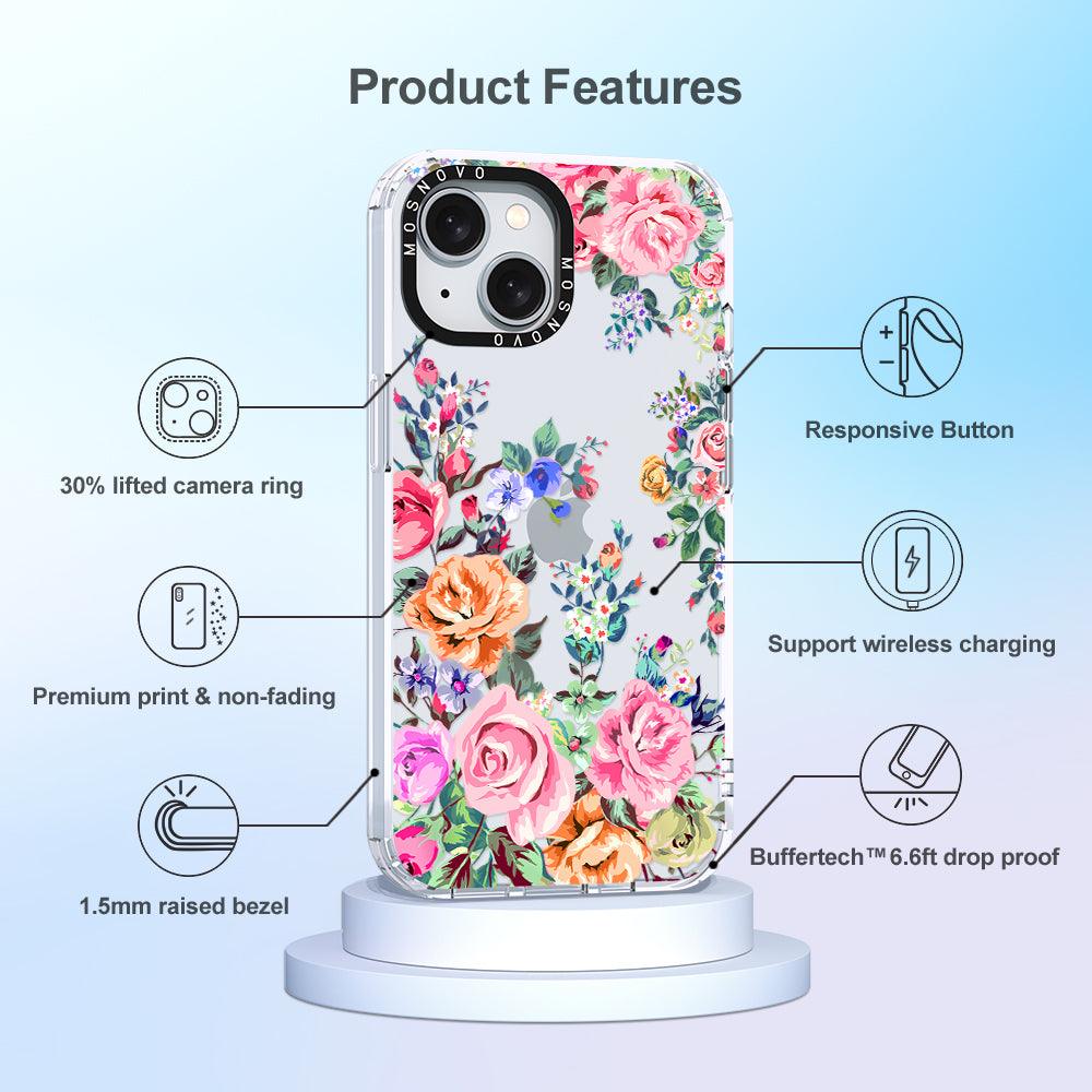 Flower Garden Phone Case - iPhone 15 Plus Case - MOSNOVO