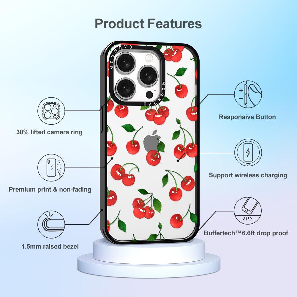 Poppy Cherry Phone Case - iPhone 15 Pro Case - MOSNOVO