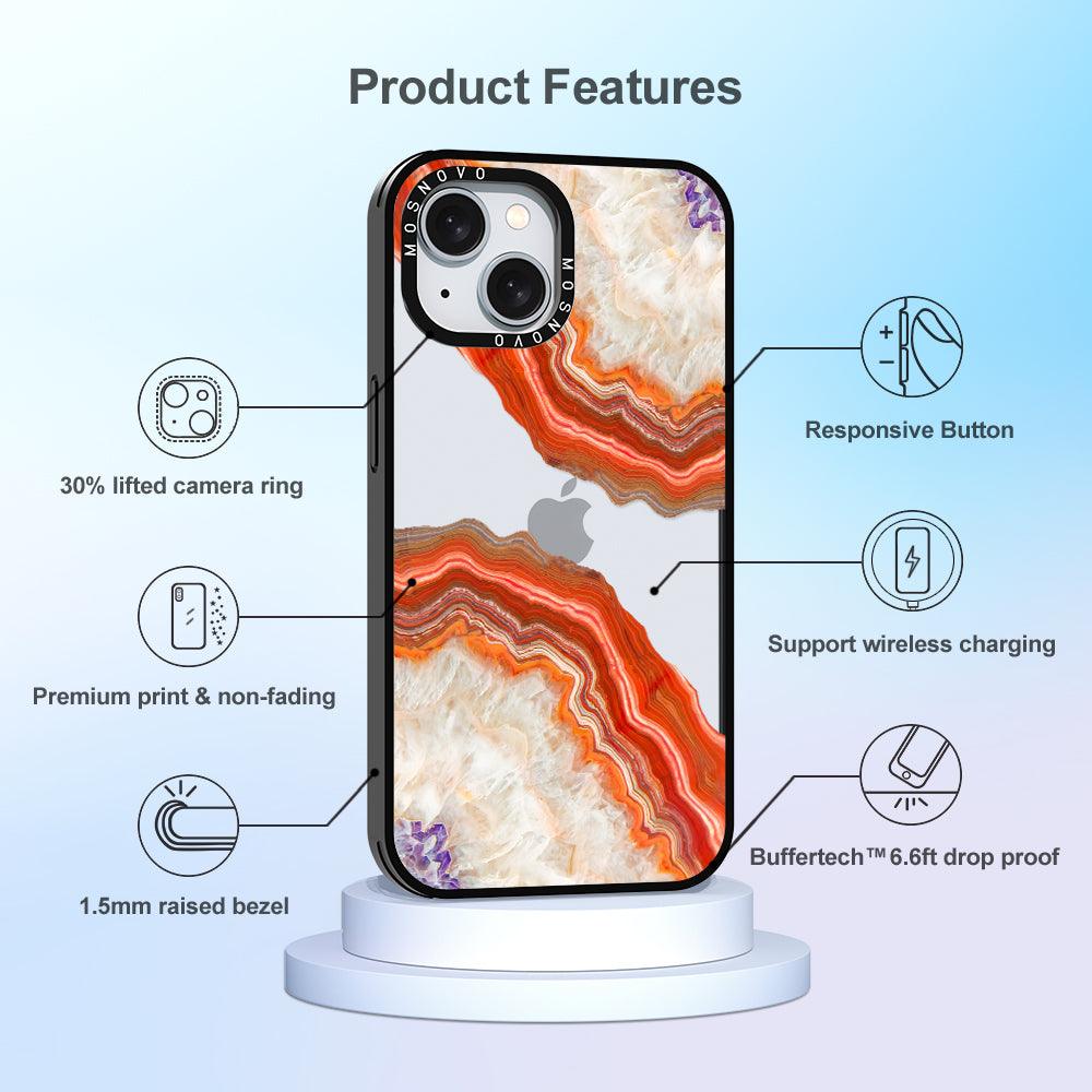 Agate Red Phone Case - iPhone 15 Plus Case - MOSNOVO