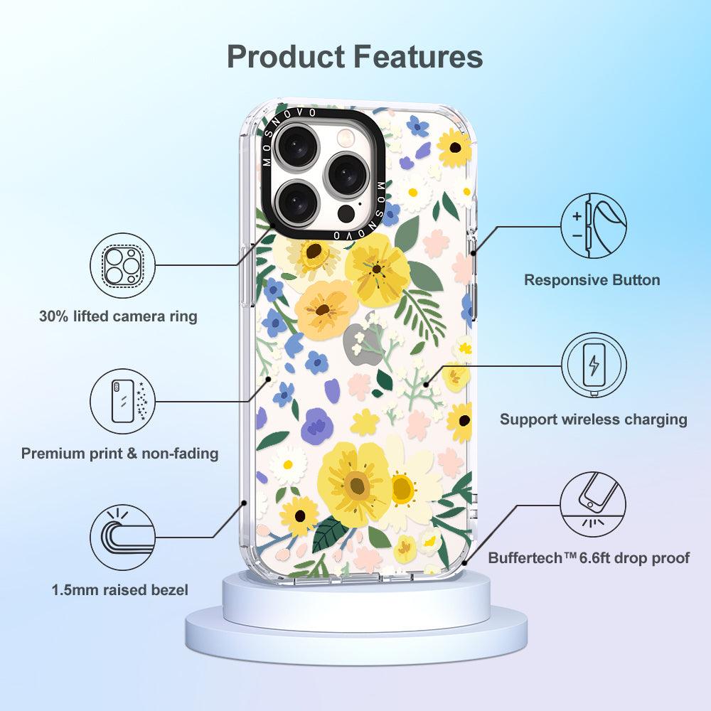 Spring Wild Floral Phone Case - iPhone 15 Pro Max Case - MOSNOVO