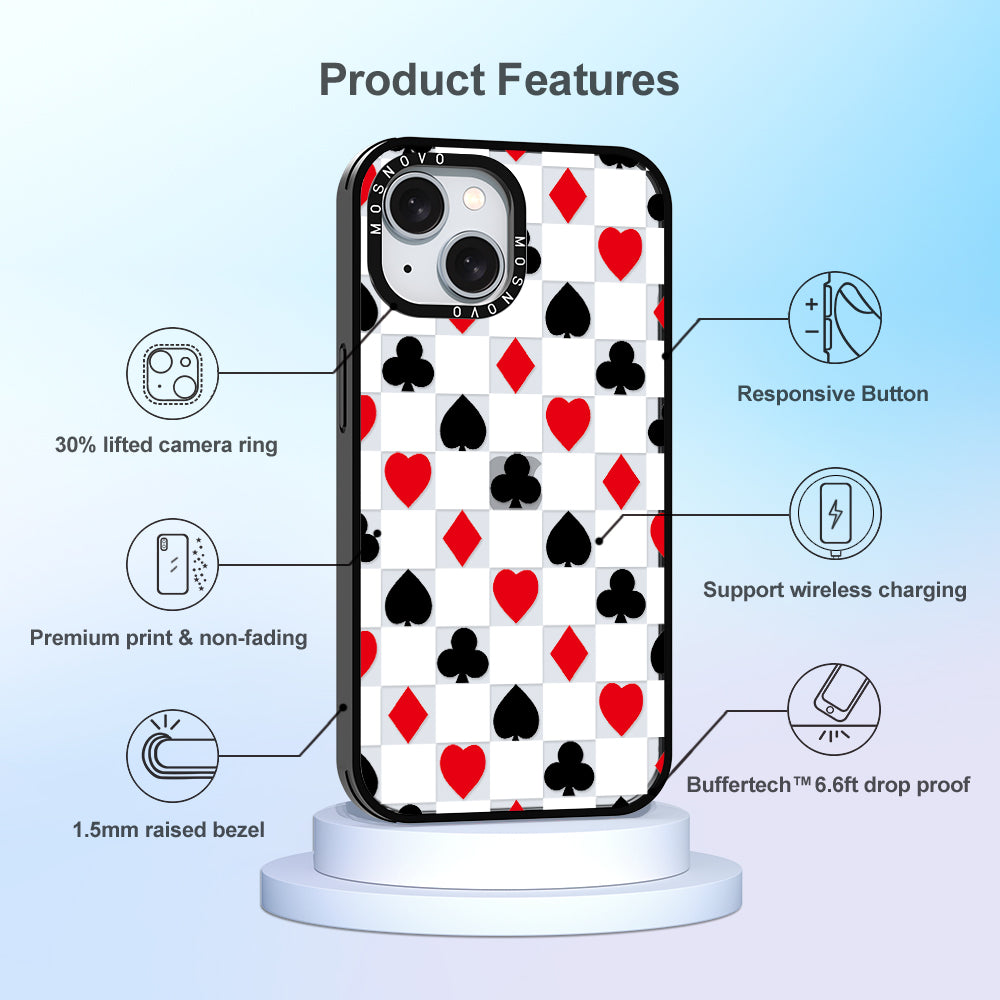 Checker Poker Phone Case - iPhone 15 Plus Case - MOSNOVO