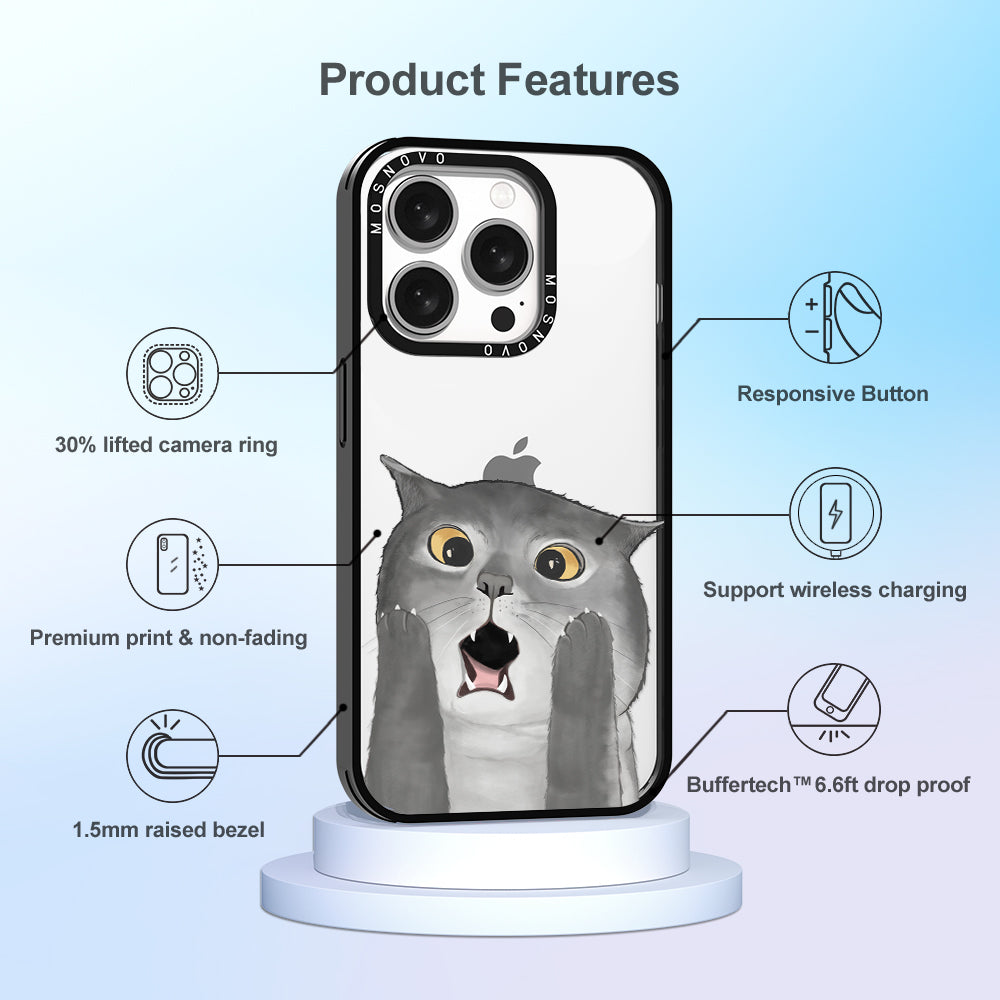 OMG Cat Phone Case - iPhone 15 Pro Case - MOSNOVO