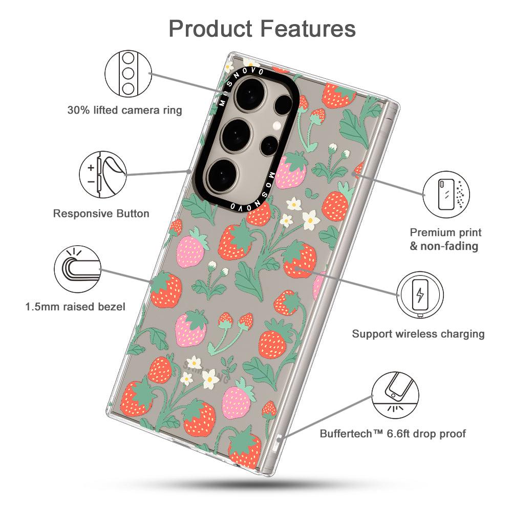 Strawberry Garden Phone Case - Samsung Galaxy S24 Ultra Case - MOSNOVO