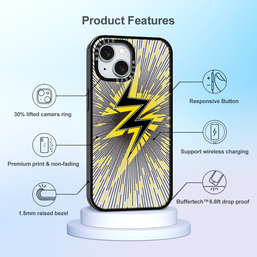 Lightning Bolt Phone Case - iPhone 15 Case - MOSNOVO