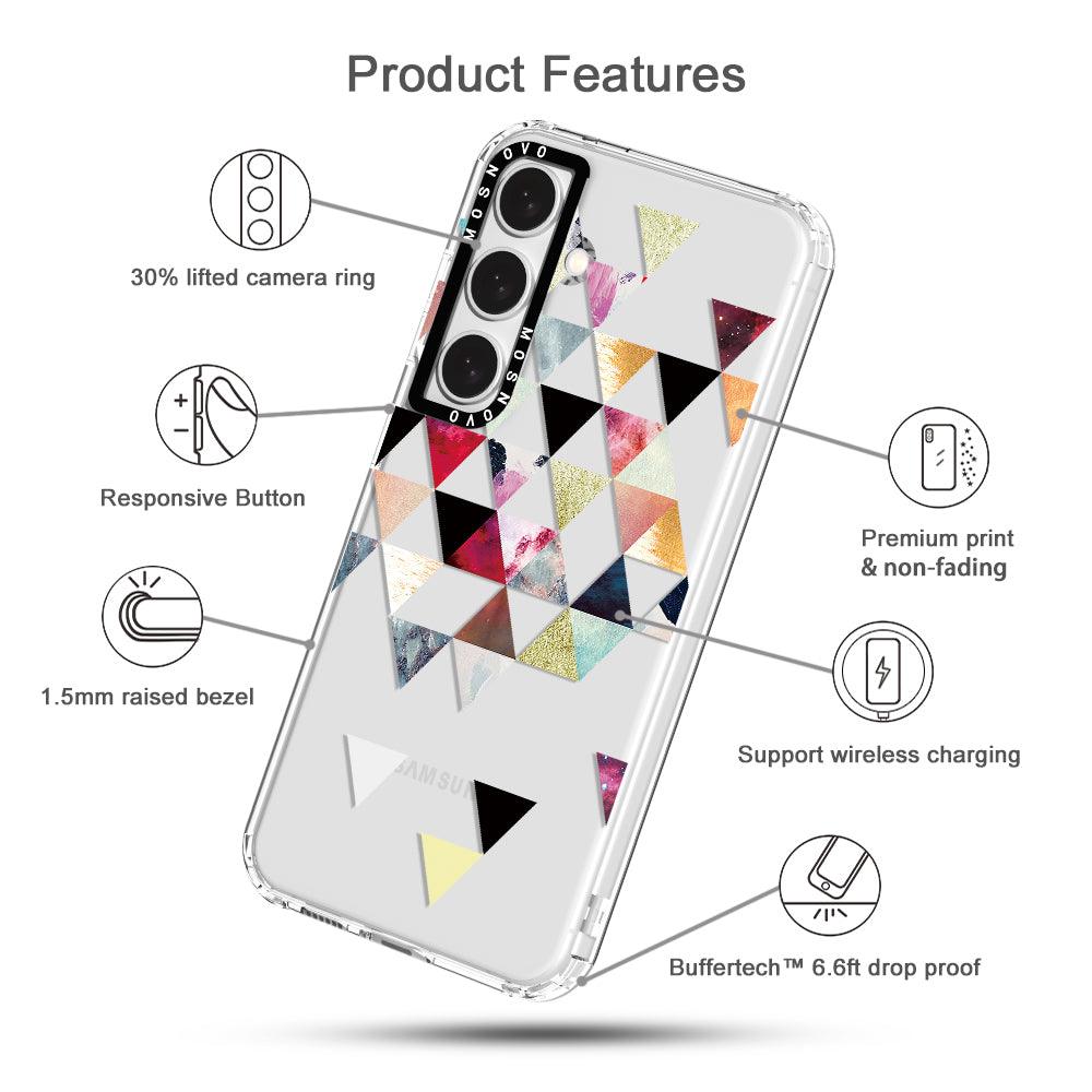 Triangles Stone Marble Phone Case - Samsung Galaxy S24 Plus Case - MOSNOVO