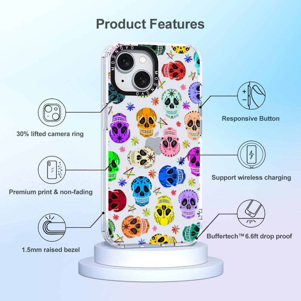 Skull Phone Case - iPhone 15 Case - MOSNOVO