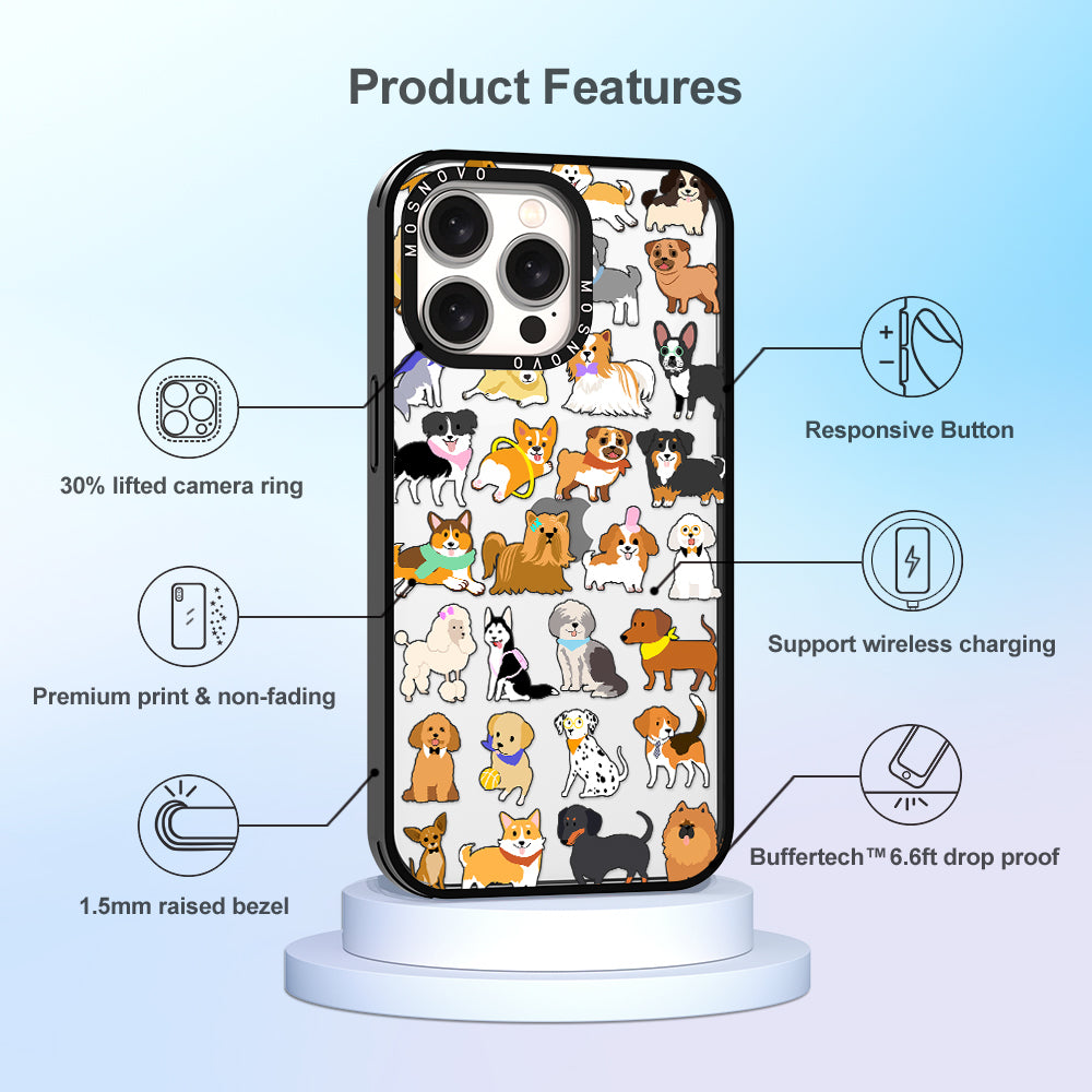 Cute Puppy Phone Case - iPhone 15 Pro Max Case - MOSNOVO