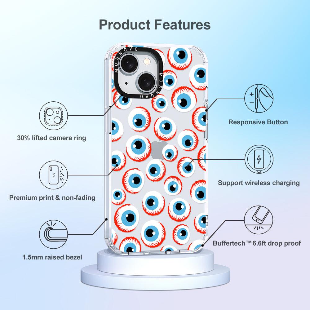 Scary Eyeball Phone Case - iPhone 15 Case - MOSNOVO