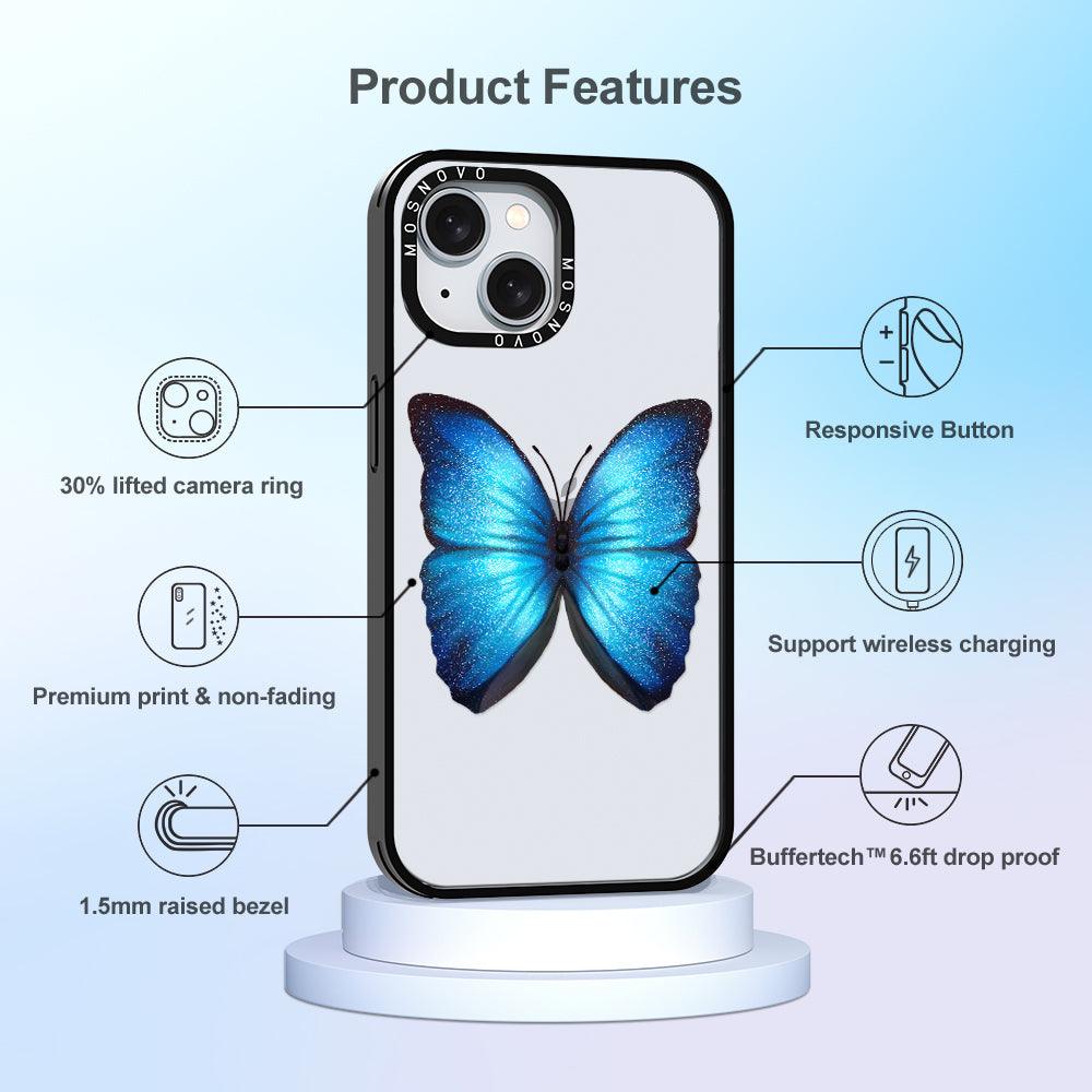 Shimmering Butterfly Phone Case - iPhone 15 Plus Case - MOSNOVO