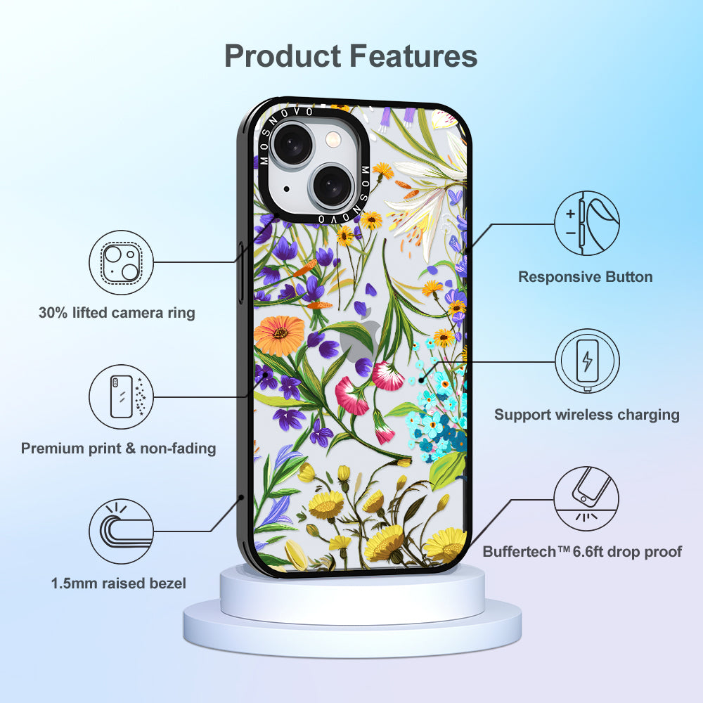 Summer Flower Holidays Phone Case - iPhone 15 Plus Case - MOSNOVO