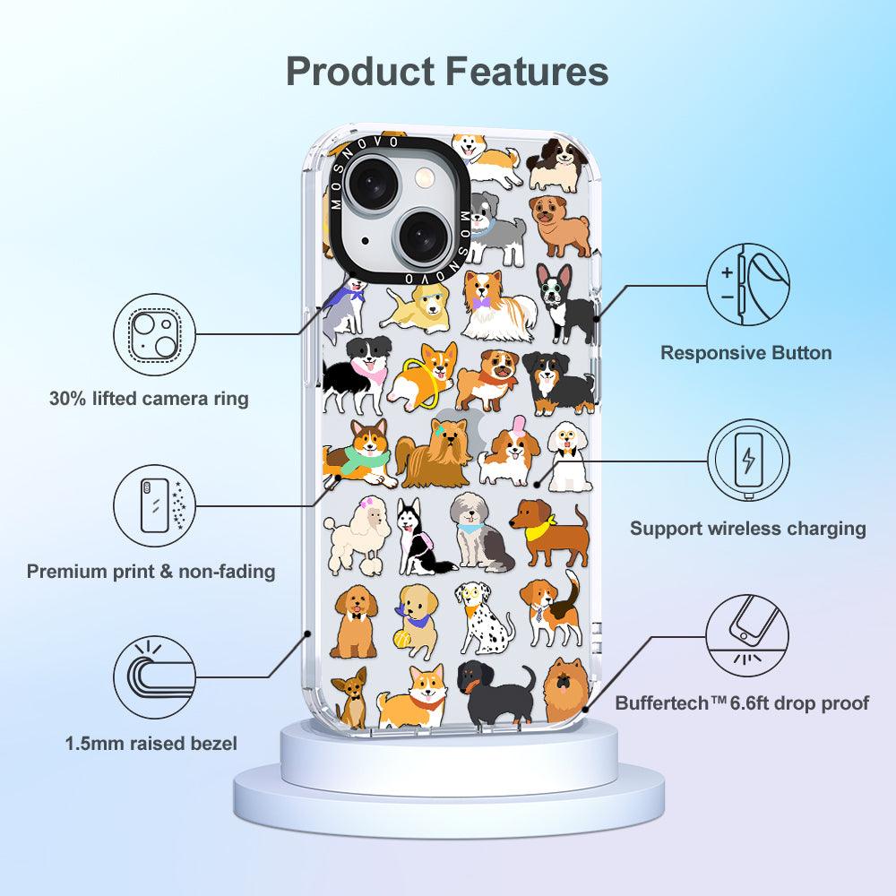 Cute Puppy Phone Case - iPhone 15 Case - MOSNOVO