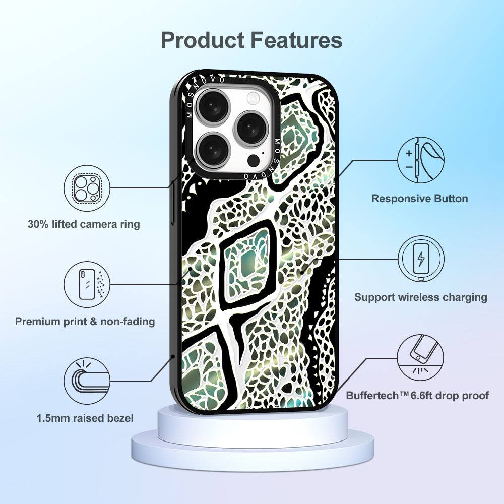 Jade Snake Phone Case - iPhone 15 Pro Case - MOSNOVO