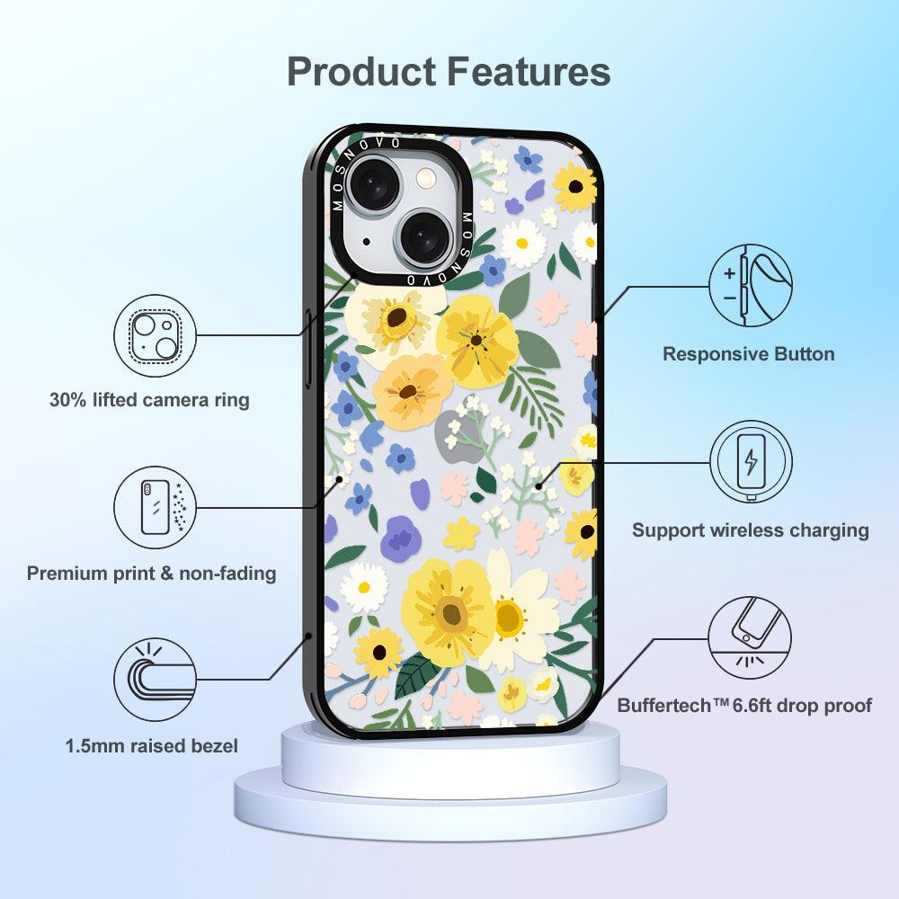 Spring Wild Floral Phone Case - iPhone 15 Case - MOSNOVO