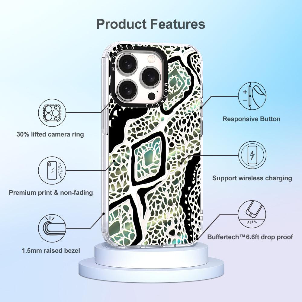 Jade Snake Phone Case - iPhone 15 Pro Case - MOSNOVO