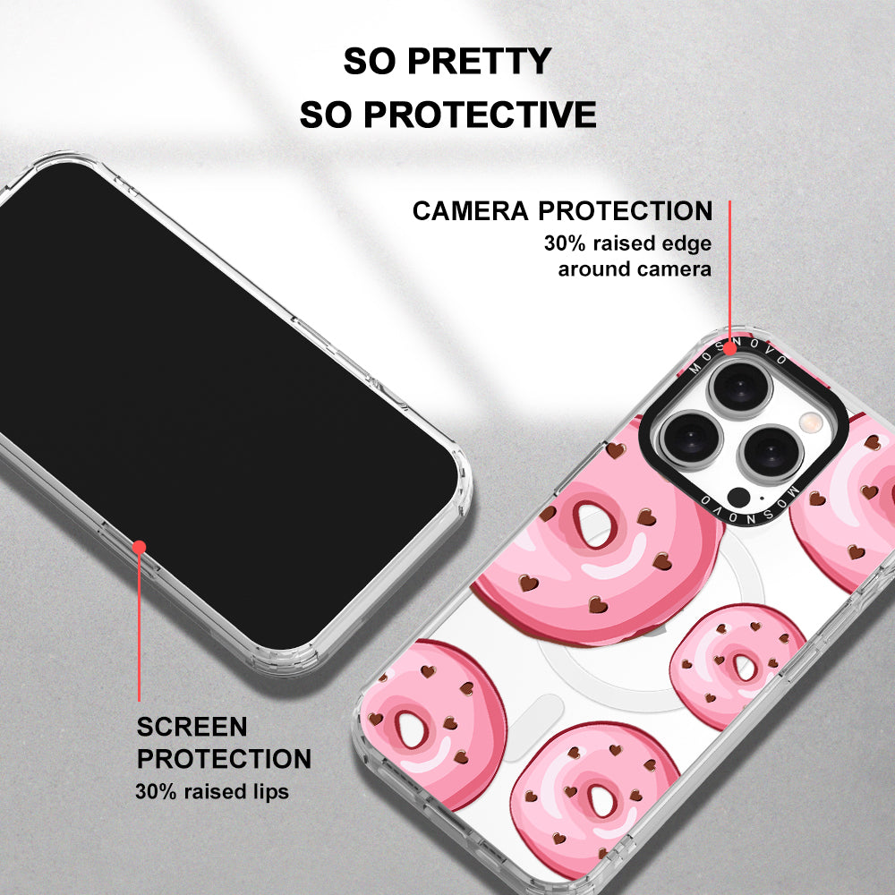 Pink Donuts Phone Case - iPhone 15 Pro Case - MOSNOVO