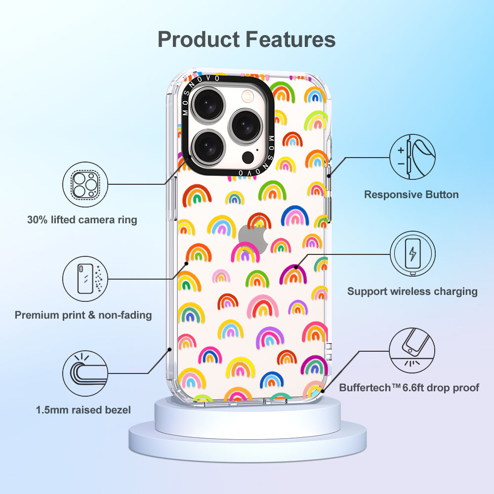 Cute Rainbow Phone Case - iPhone 15 Pro Case - MOSNOVO