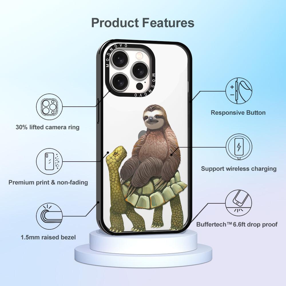 Sloth Turtle Phone Case - iPhone 15 Pro Max Case - MOSNOVO