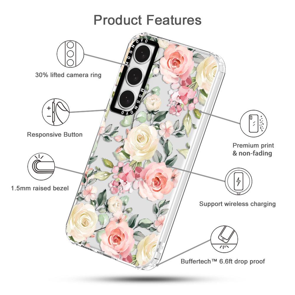 Watercolor Floral Phone Case - Samsung Galaxy S24 Plus Case - MOSNOVO