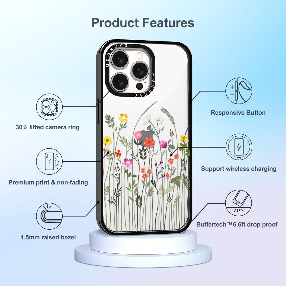 Spring Wildflower Phone Case - iPhone 15 Pro Max Case - MOSNOVO