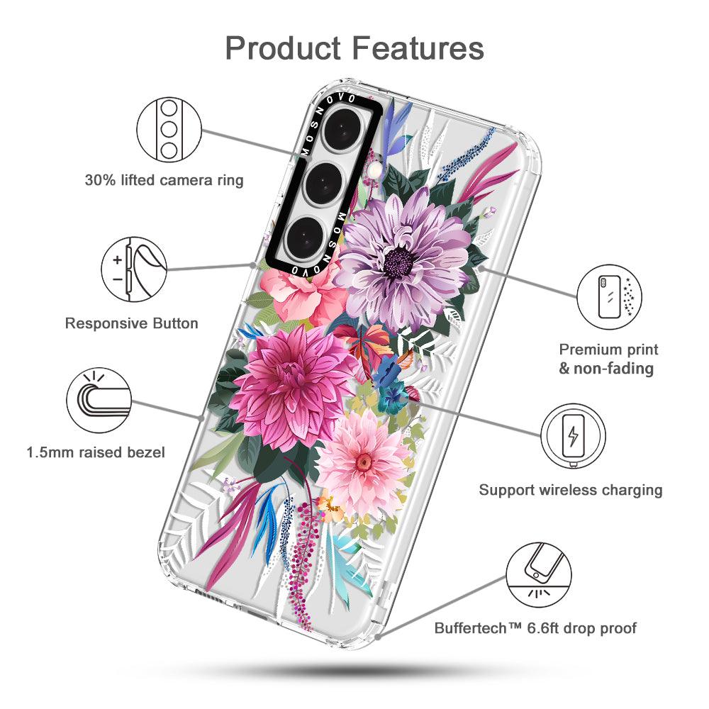 Dahlia Bloom Phone Case - Samsung Galaxy S24 Case - MOSNOVO