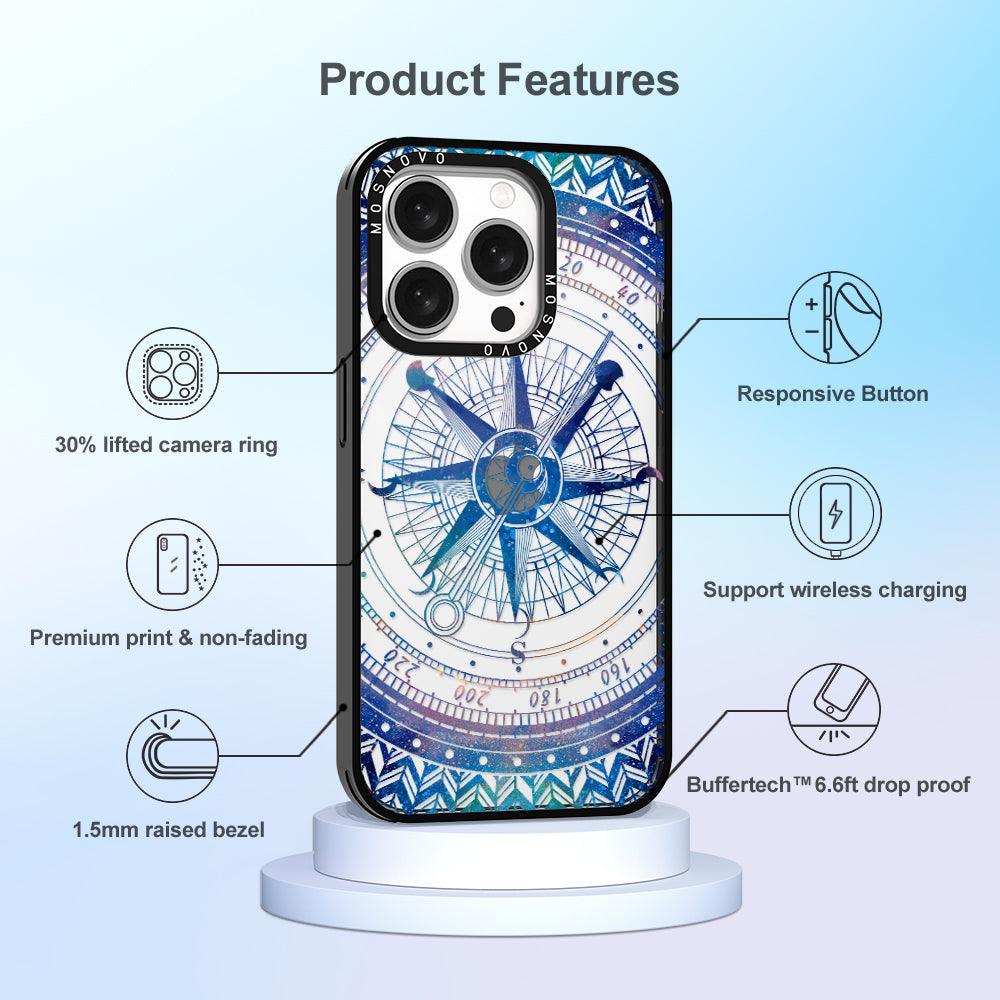 Galaxy Compass Phone Case - iPhone 15 Pro Case - MOSNOVO