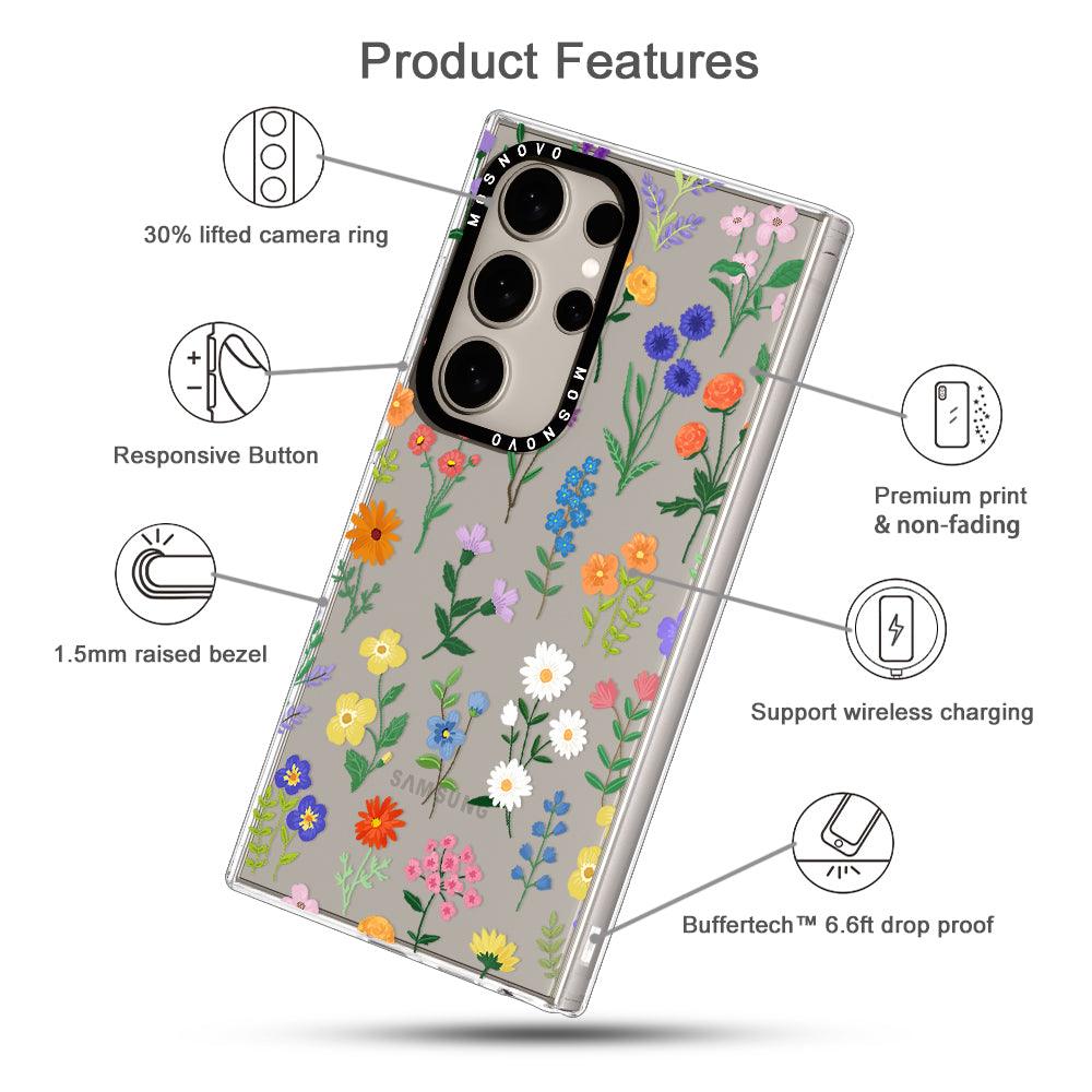 Botanical Floral Phone Case - Samsung Galaxy S24 Ultra Case - MOSNOVO