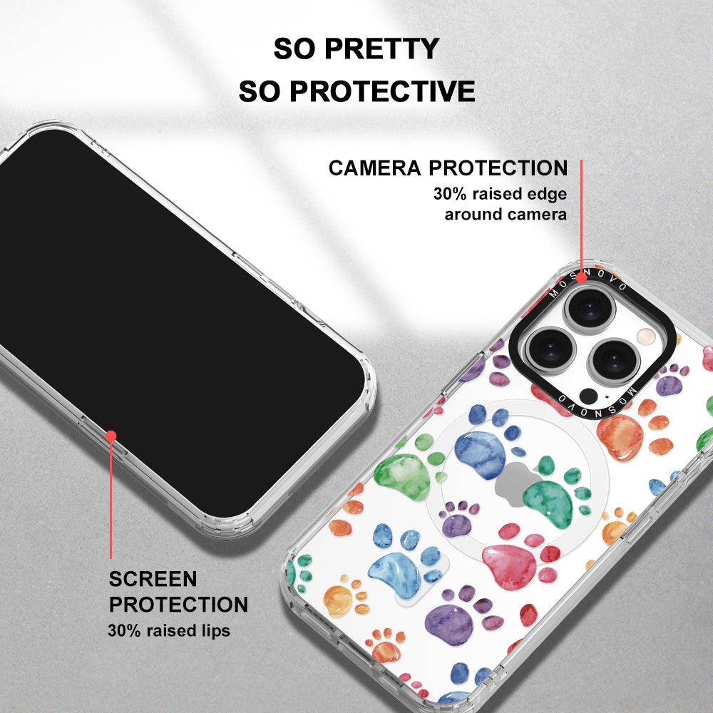 Colorful Paw Phone Case - iPhone 15 Pro Case - MOSNOVO