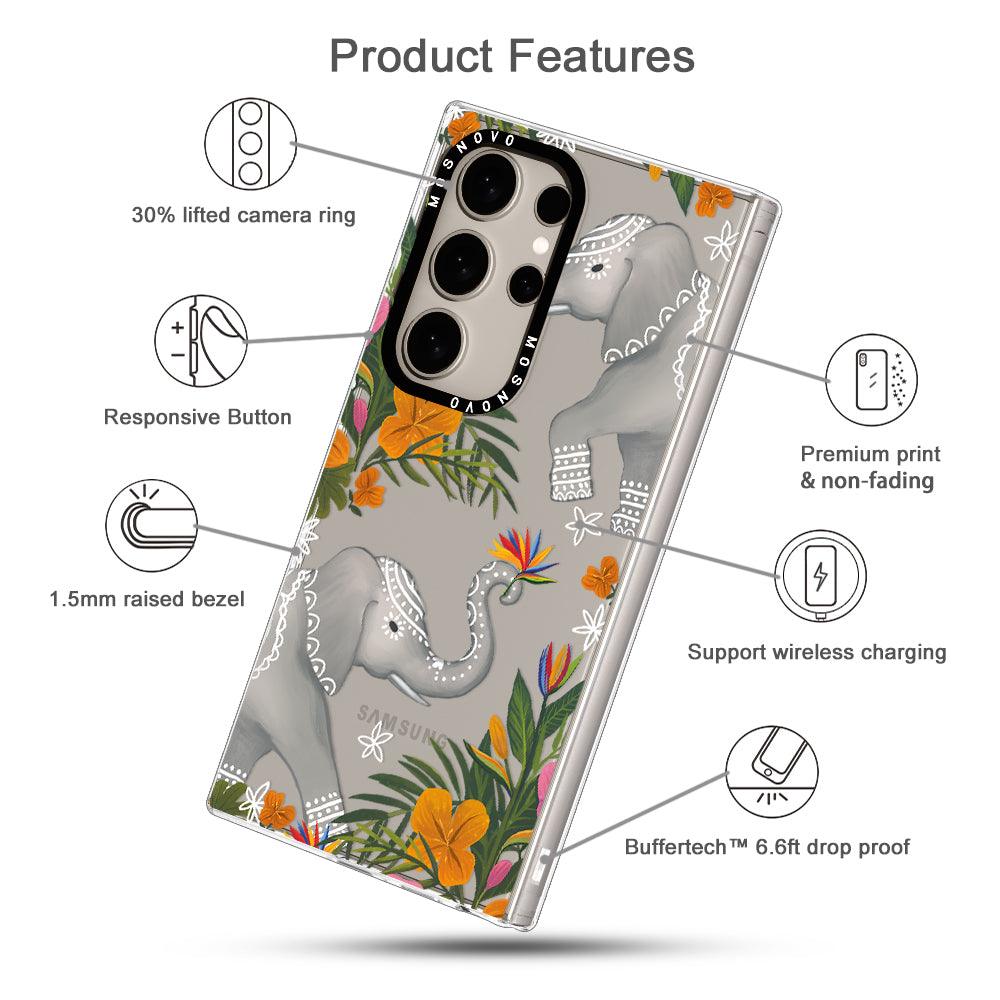 Tribal Elephant Phone Case - Samsung Galaxy S24 Ultra Case - MOSNOVO