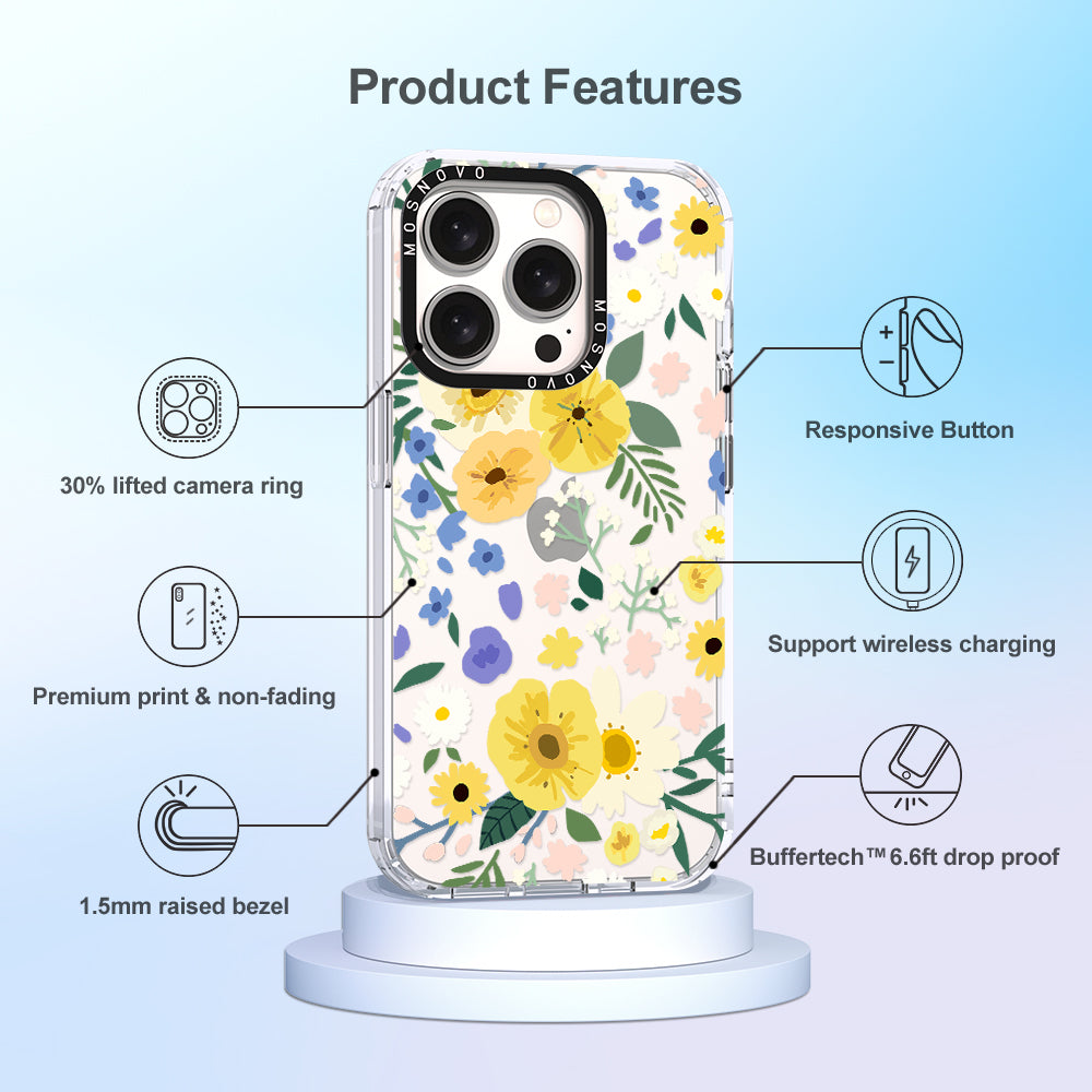 Spring Wild Floral Phone Case - iPhone 15 Pro Case - MOSNOVO