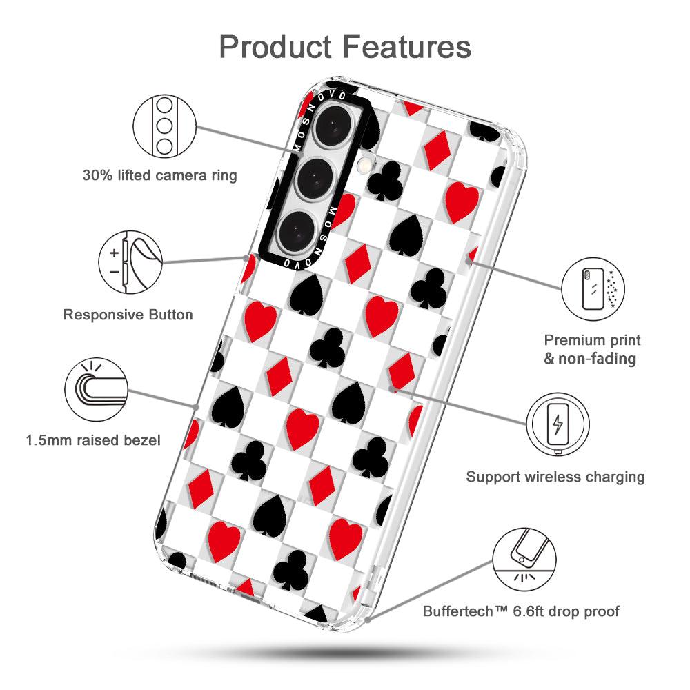 Checker Poker Phone Case - Samsung Galaxy S24 Case - MOSNOVO