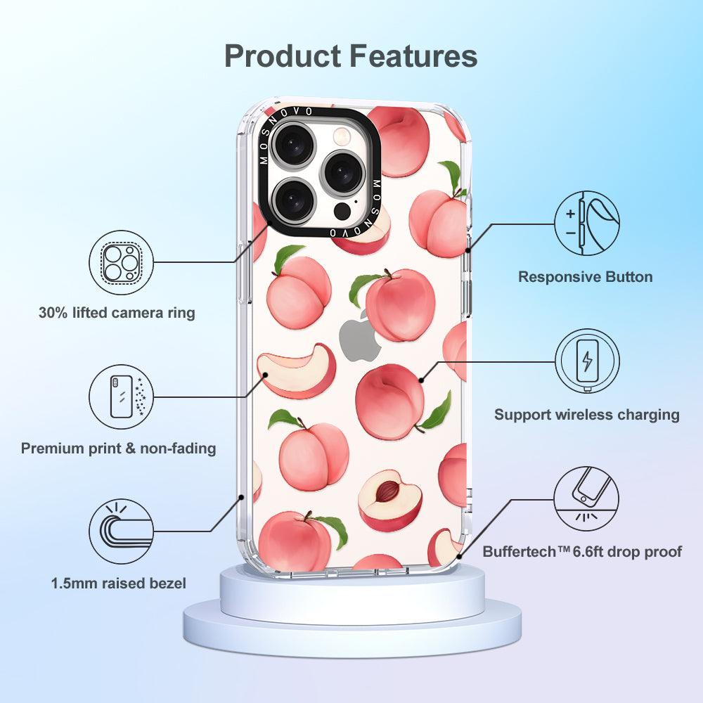 Cute Peach Phone Case - iPhone 15 Pro Max Case - MOSNOVO