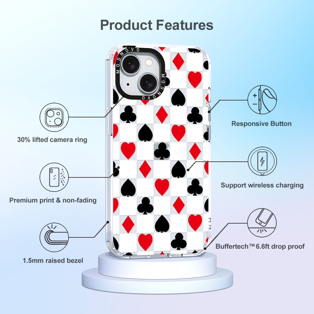 Checker Poker Phone Case - iPhone 15 Case - MOSNOVO