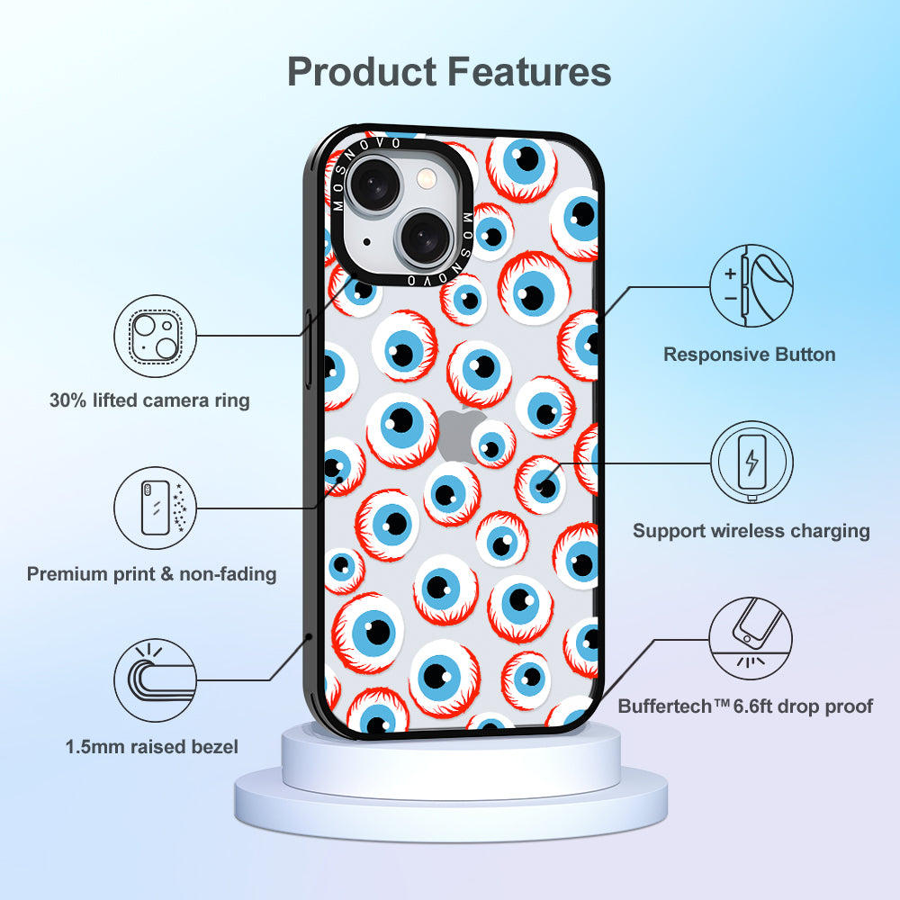 Scary Eyeball Phone Case - iPhone 15 Plus Case - MOSNOVO