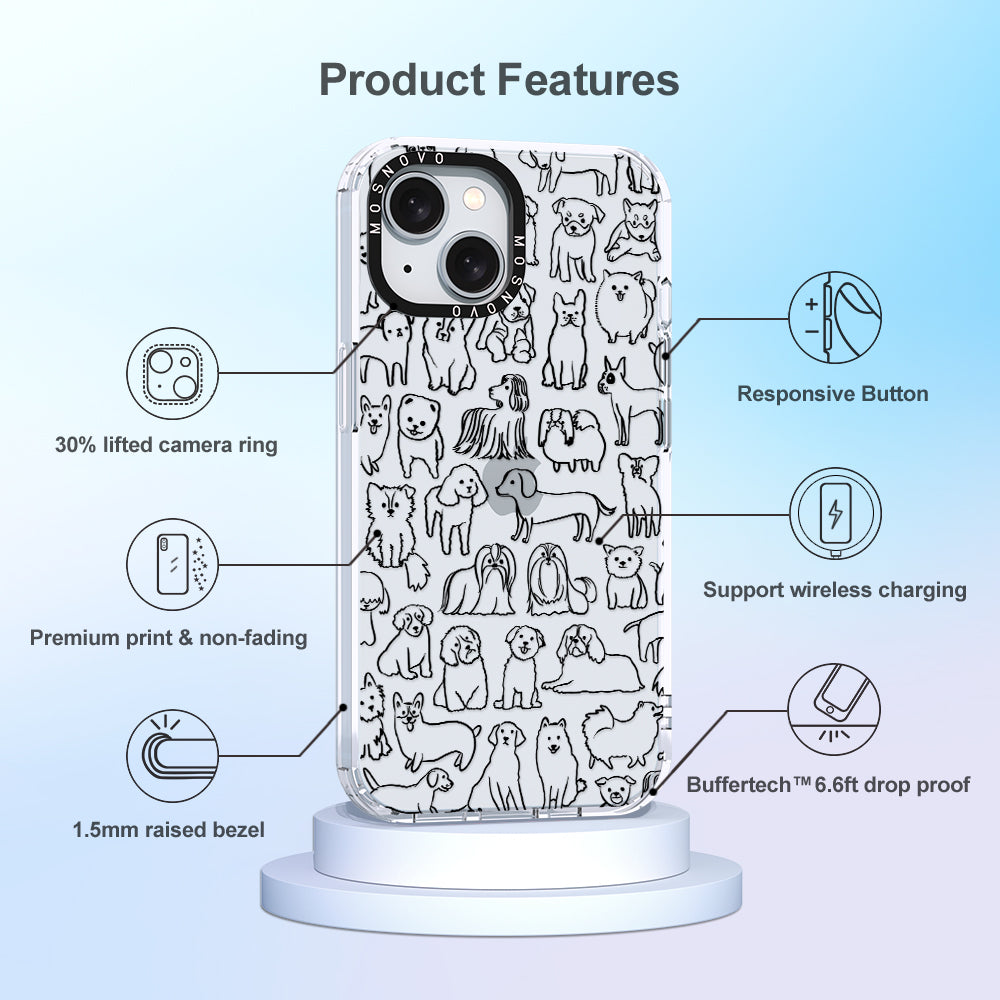 Dogs Phone Case - iPhone 15 Plus Case - MOSNOVO