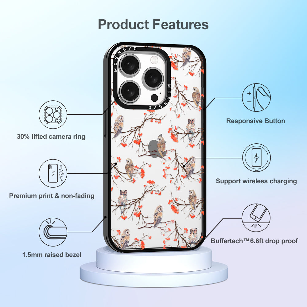 Owl Phone Case - iPhone 15 Pro Case - MOSNOVO