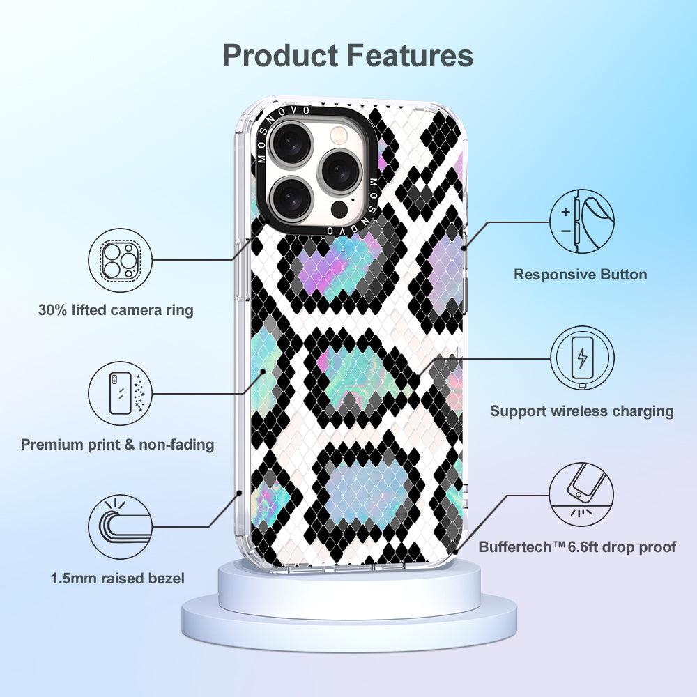 Aurora Snake Print Phone Case - iPhone 15 Pro Max Case - MOSNOVO