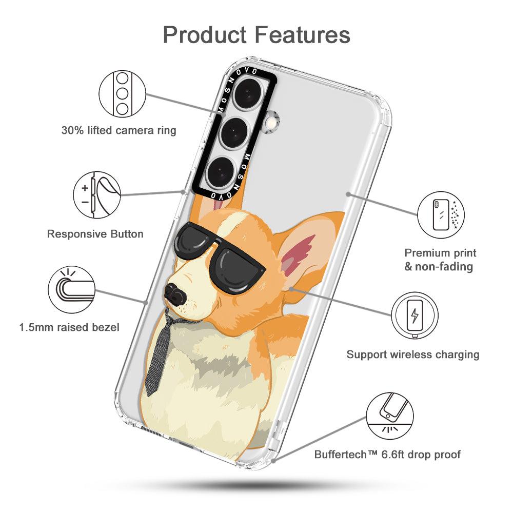 Fluffy Corgi Phone Case - Samsung Galaxy S24 Case - MOSNOVO