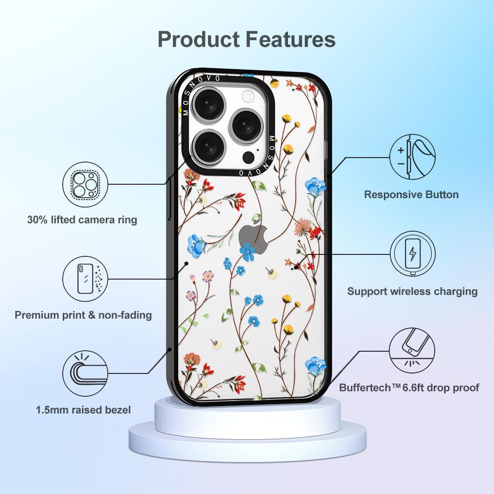 Wildflowers Phone Case - iPhone 15 Pro Case - MOSNOVO