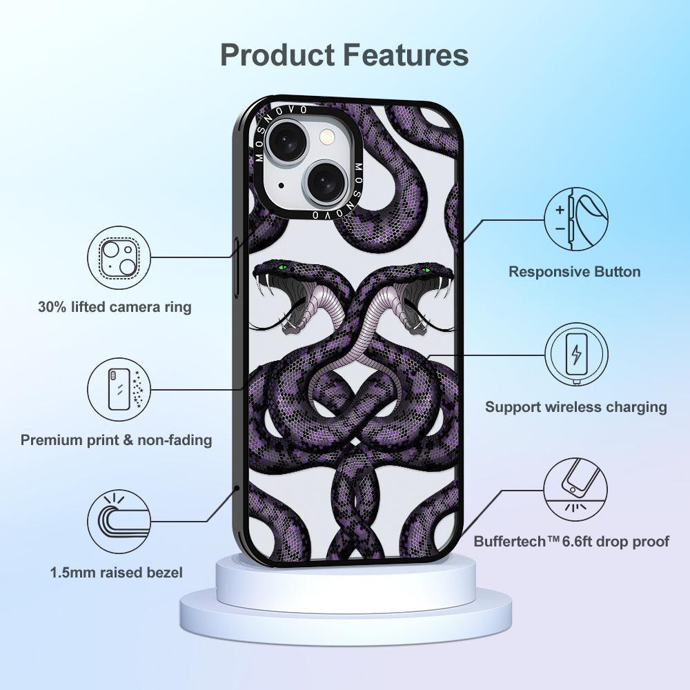 Mystery Snake Phone Case - iPhone 15 Plus Case - MOSNOVO