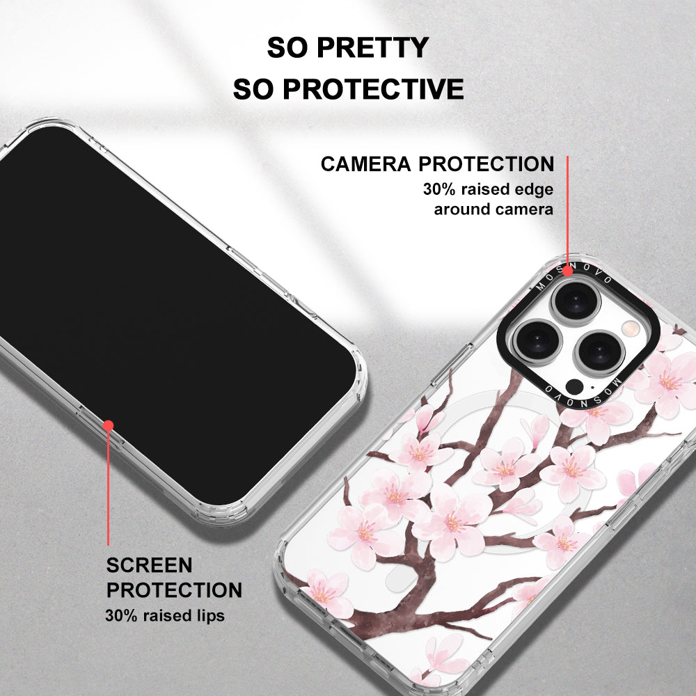 Cherry Blossom Flower Phone Case - iPhone 15 Pro Case - MOSNOVO